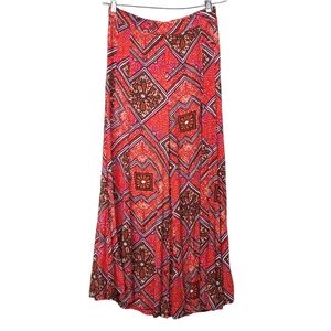 Anthropologie Skirted Wide-Leg Pants GEO Print 0